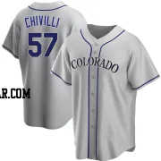 Angel Chivilli Youth Colorado Rockies Gray Replica Road Jersey