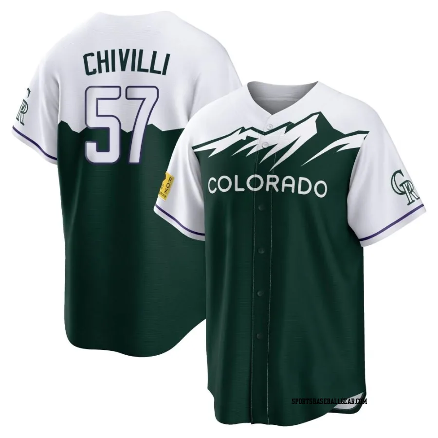 Angel Chivilli Youth Colorado Rockies Green Replica 2022 City Connect Jersey