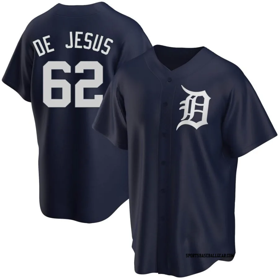 Angel De Jesus Men's Detroit Tigers Navy Replica Alternate Jersey