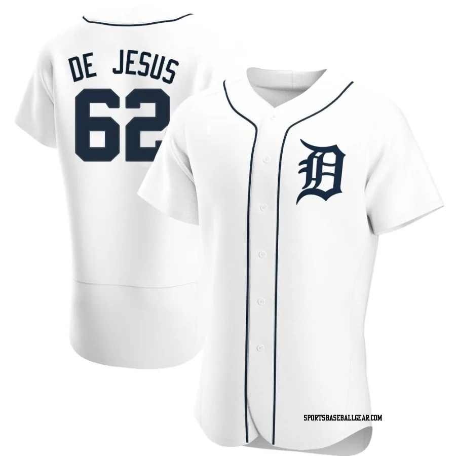 Angel De Jesus Men's Detroit Tigers White Authentic Home Jersey