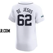 Angel De Jesus Men's Detroit Tigers White Elite Home Patch Jersey