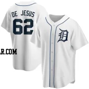 Angel De Jesus Men's Detroit Tigers White Replica Home Jersey