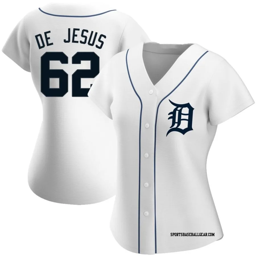 Angel De Jesus Women's Detroit Tigers White Authentic Home Jersey