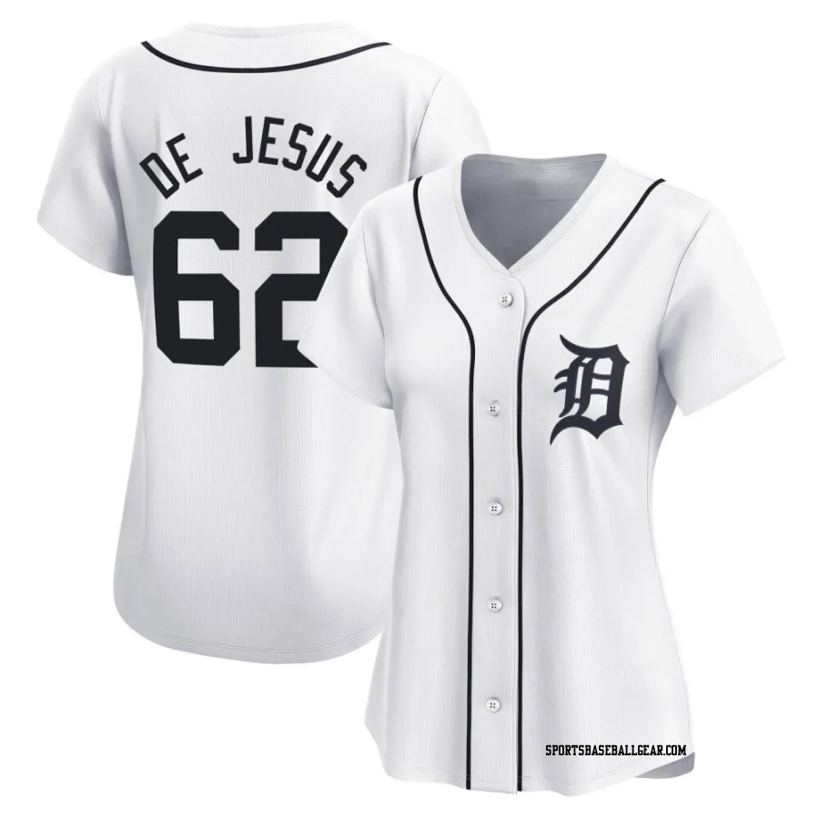 Angel De Jesus Women's Detroit Tigers White Limited Home Jersey