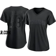 Angel Felipe Women's San Diego Padres Black Replica Pitch Fashion Jersey