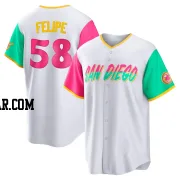 Angel Felipe Youth San Diego Padres White Replica 2022 City Connect Jersey