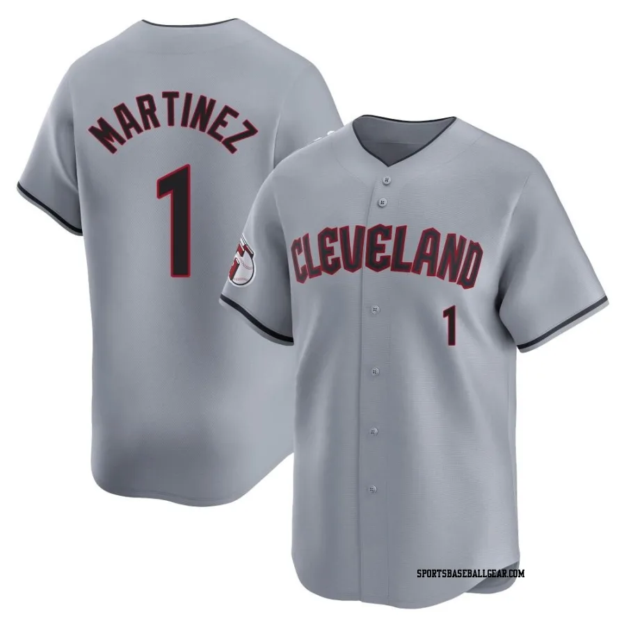 Angel Martinez Men's Cleveland Guardians Gray Limited Road Jersey