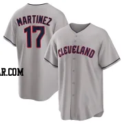 Angel Martinez Men's Cleveland Guardians Gray Replica Road Jersey