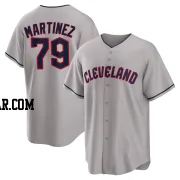 Angel Martinez Men's Cleveland Guardians Gray Replica Road Jersey