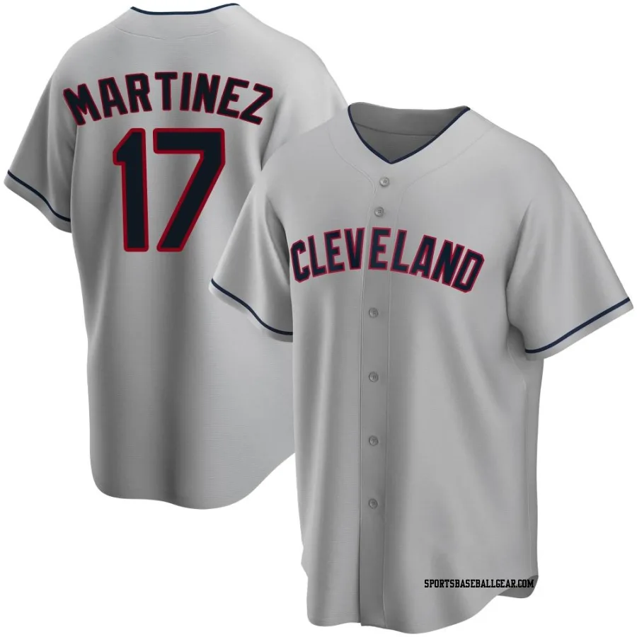 Angel Martinez Men's Cleveland Guardians Gray Replica Road Jersey