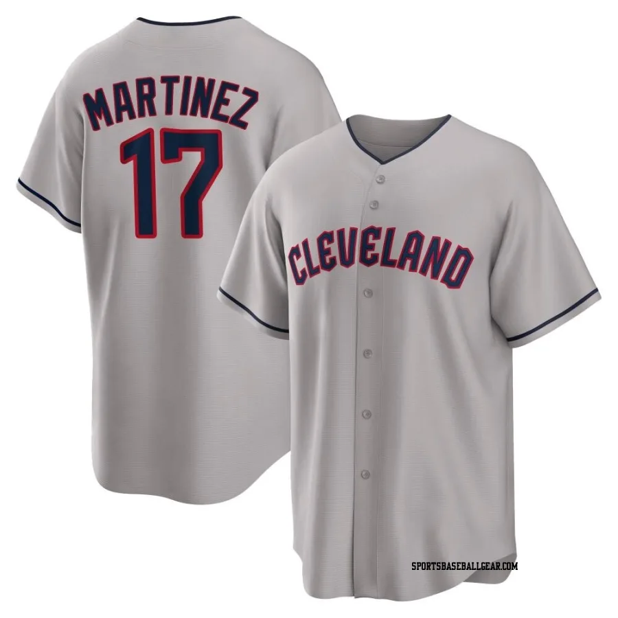 Angel Martinez Men's Cleveland Guardians Gray Replica Road Jersey