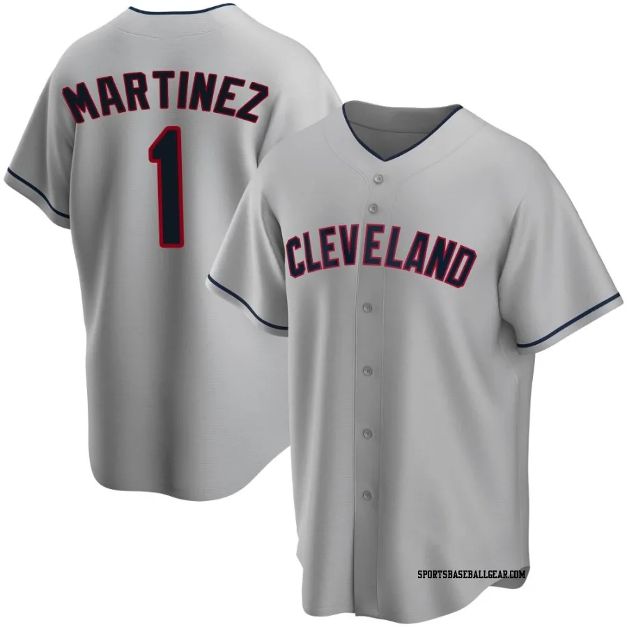 Angel Martinez Men's Cleveland Guardians Gray Replica Road Jersey