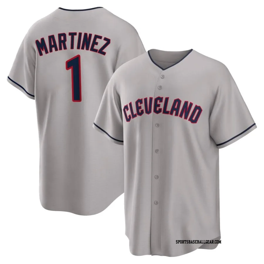 Angel Martinez Men's Cleveland Guardians Gray Replica Road Jersey