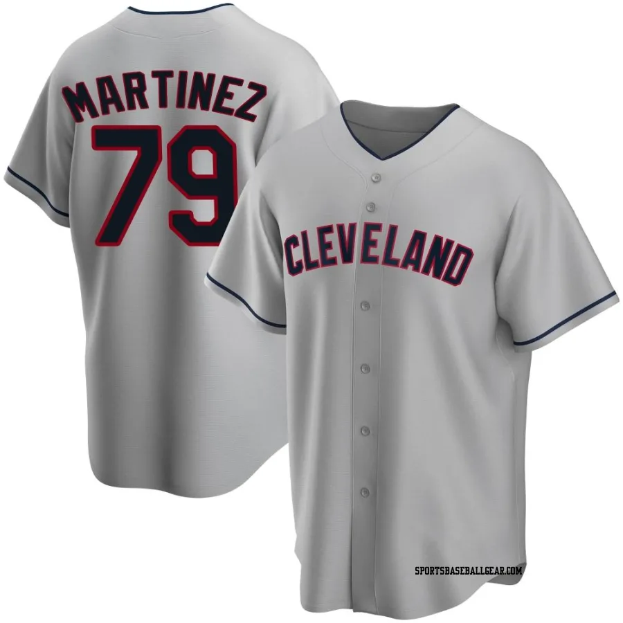 Angel Martinez Men's Cleveland Guardians Gray Replica Road Jersey