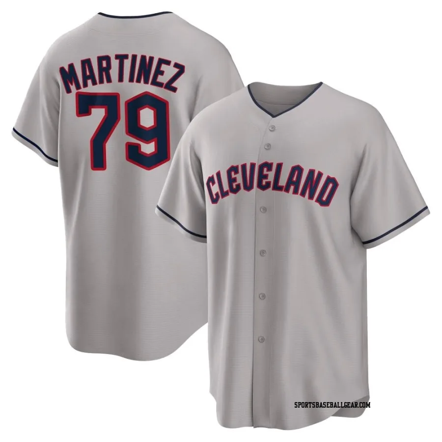 Angel Martinez Men's Cleveland Guardians Gray Replica Road Jersey