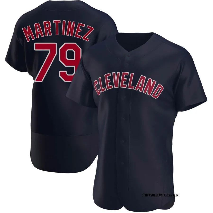 Angel Martinez Men's Cleveland Guardians Navy Authentic Alternate Jersey