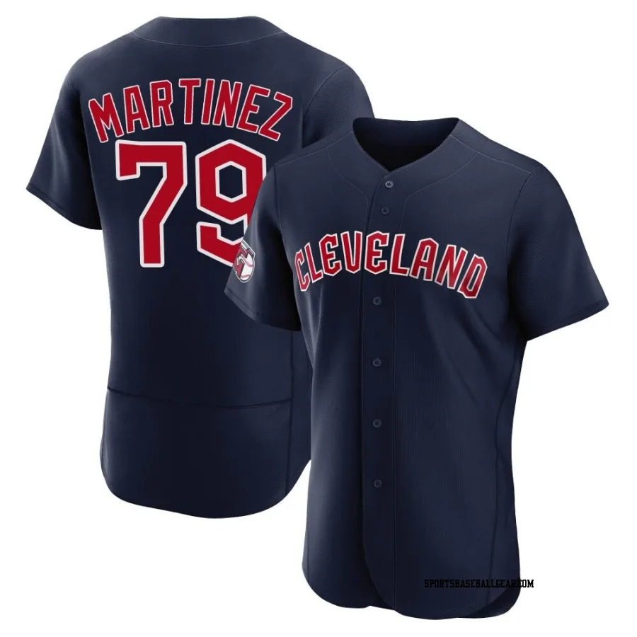 Angel Martinez Men's Cleveland Guardians Navy Authentic Alternate Jersey