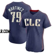 Angel Martinez Men's Cleveland Guardians Navy Elite 2024 City Connect Jersey