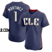 Angel Martinez Men's Cleveland Guardians Navy Elite 2024 City Connect Jersey