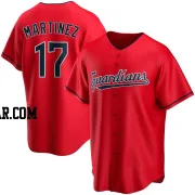 Angel Martinez Men's Cleveland Guardians Red Replica Alternate Jersey