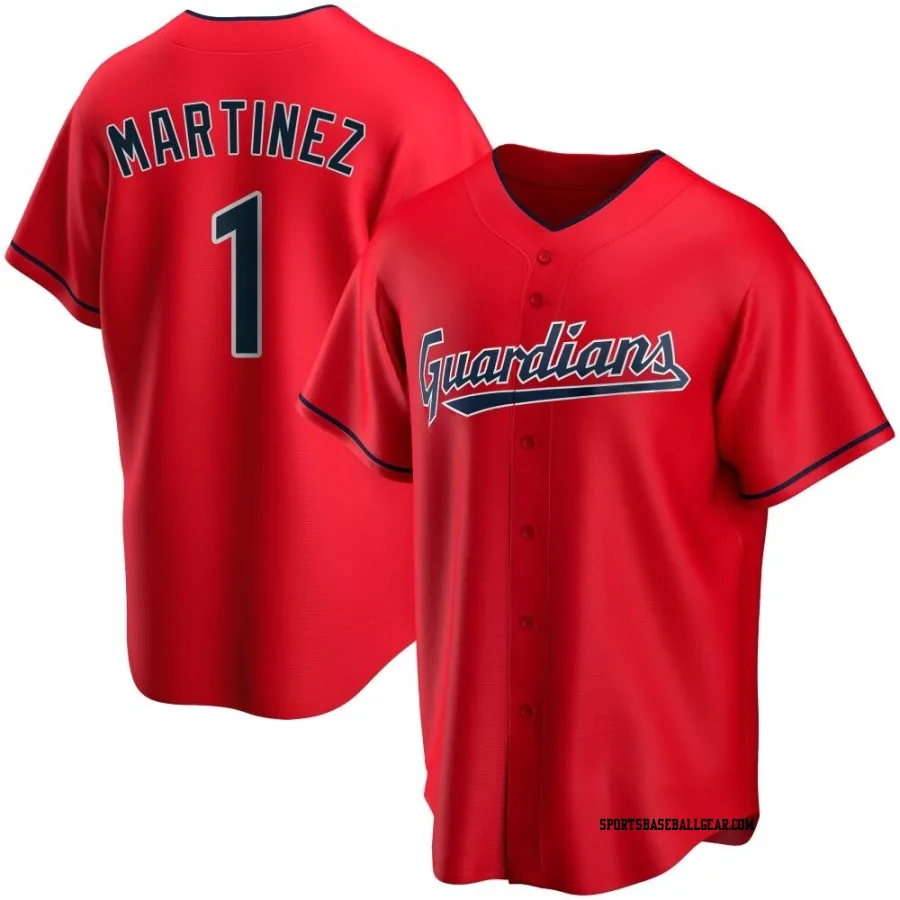 Angel Martinez Men's Cleveland Guardians Red Replica Alternate Jersey