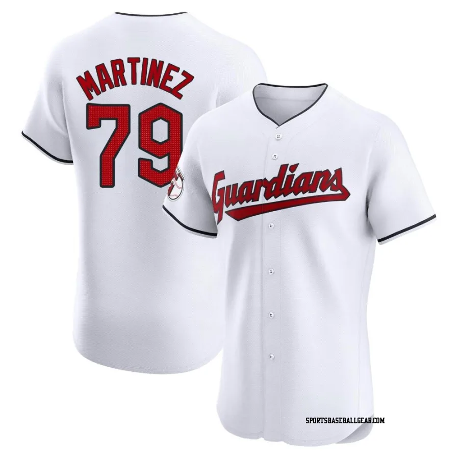 Angel Martinez Men's Cleveland Guardians White Elite Home Jersey