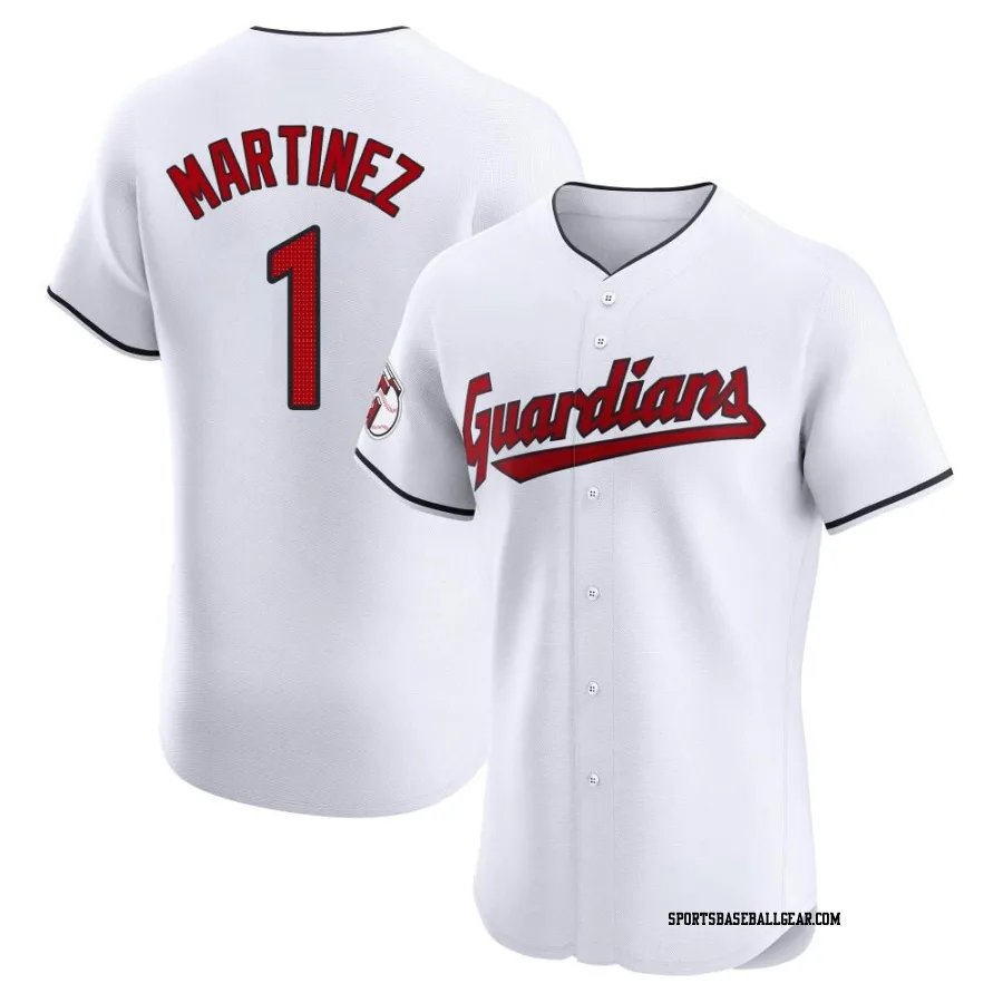 Angel Martinez Men's Cleveland Guardians White Elite Home Jersey