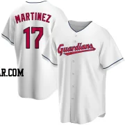 Angel Martinez Men's Cleveland Guardians White Replica Home Jersey