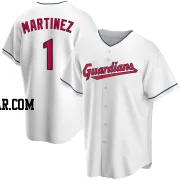 Angel Martinez Men's Cleveland Guardians White Replica Home Jersey