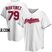 Angel Martinez Men's Cleveland Guardians White Replica Home Jersey