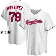 Angel Martinez Men's Cleveland Guardians White Replica Home Jersey