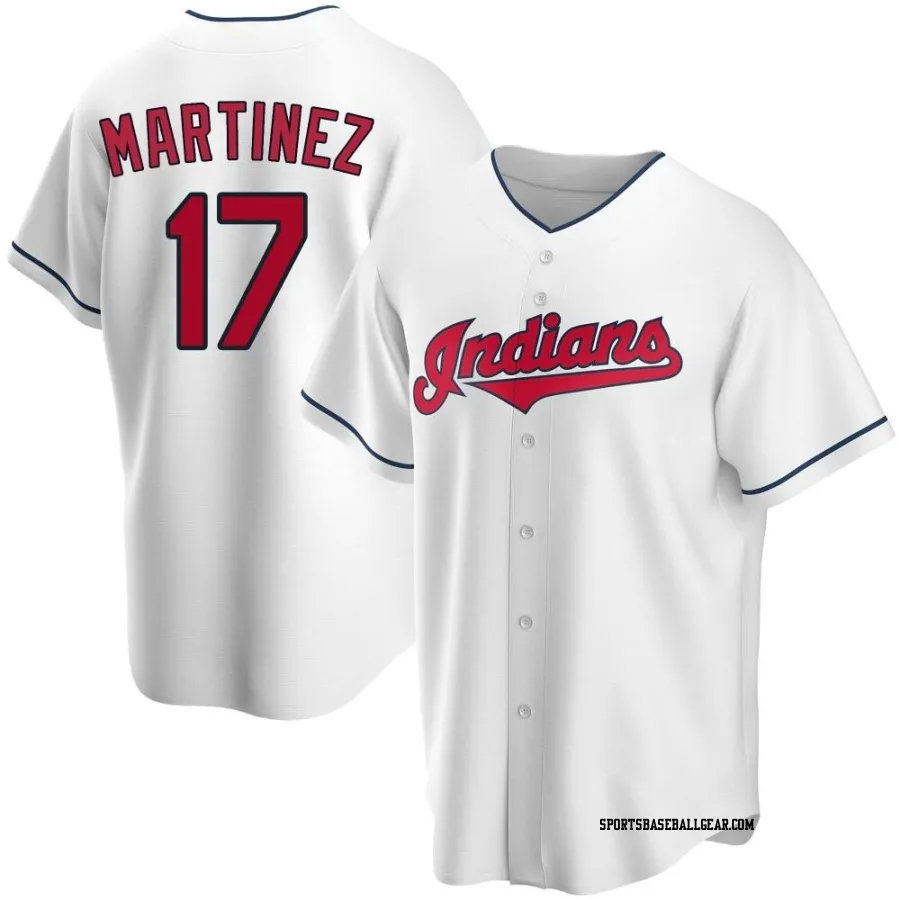 Angel Martinez Men's Cleveland Guardians White Replica Home Jersey