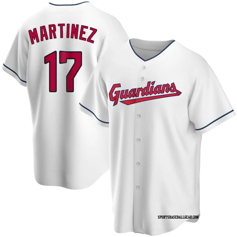 Angel Martinez Men's Cleveland Guardians White Replica Home Jersey