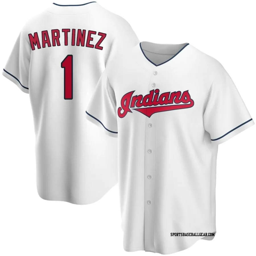 Angel Martinez Men's Cleveland Guardians White Replica Home Jersey