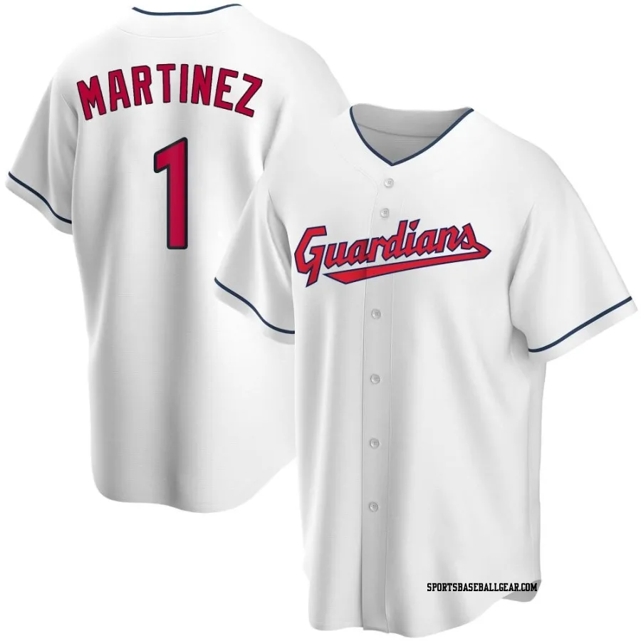 Angel Martinez Men's Cleveland Guardians White Replica Home Jersey