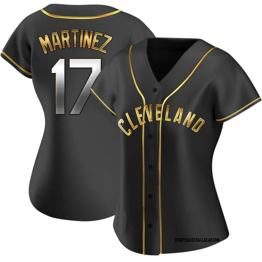 Angel Martinez Women's Cleveland Guardians Black Golden Replica Alternate Jersey