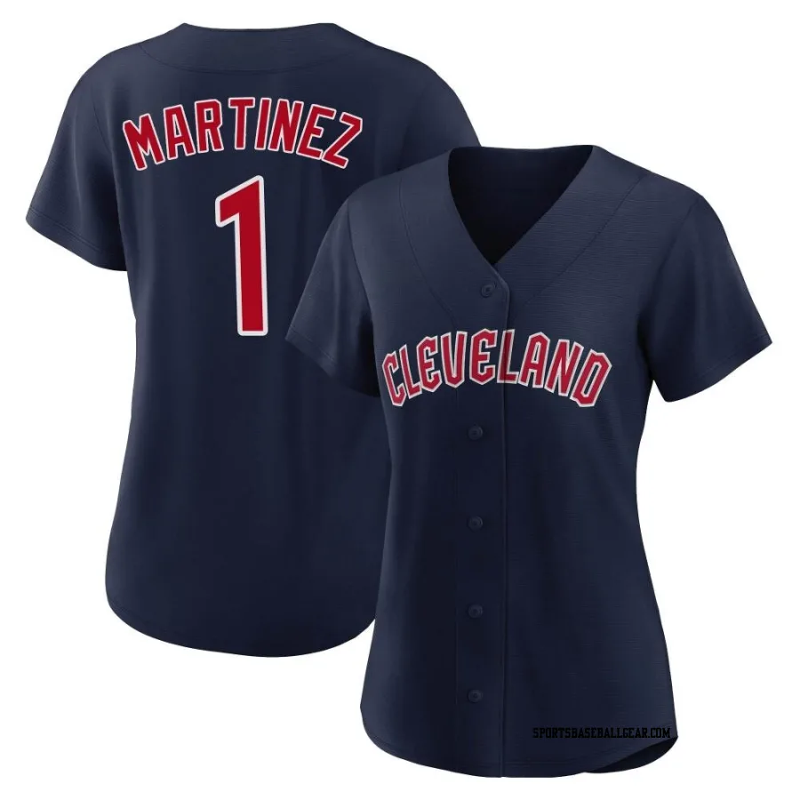 Angel Martinez Women's Cleveland Guardians Navy Authentic Alternate Jersey