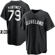 Angel Martinez Youth Cleveland Guardians Black/White Replica Jersey