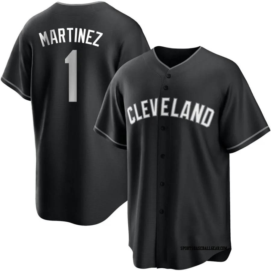 Angel Martinez Youth Cleveland Guardians Black/White Replica Jersey