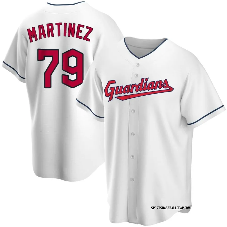 Angel Martinez Youth Cleveland Guardians White Replica Home Jersey