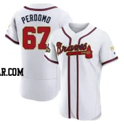 Angel Perdomo Men's Atlanta Braves Gold Authentic White 2022 Program Jersey