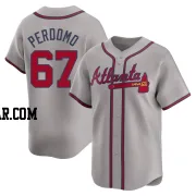 Angel Perdomo Men's Atlanta Braves Gray Limited Away Jersey