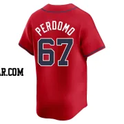 Angel Perdomo Men's Atlanta Braves Red Limited Alternate Jersey