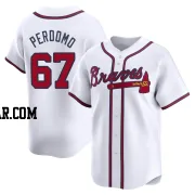 Angel Perdomo Men's Atlanta Braves White Limited Home Jersey