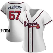 Angel Perdomo Women's Atlanta Braves White Authentic Home Jersey