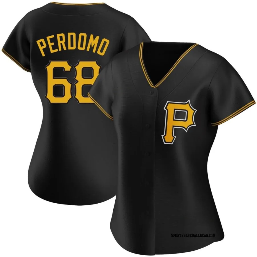 Angel Perdomo Women's Pittsburgh Pirates Black Replica Alternate Jersey