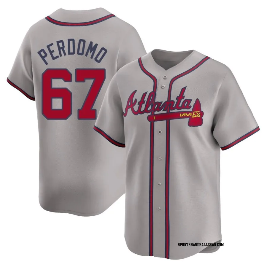 Angel Perdomo Youth Atlanta Braves Gray Limited Away Jersey