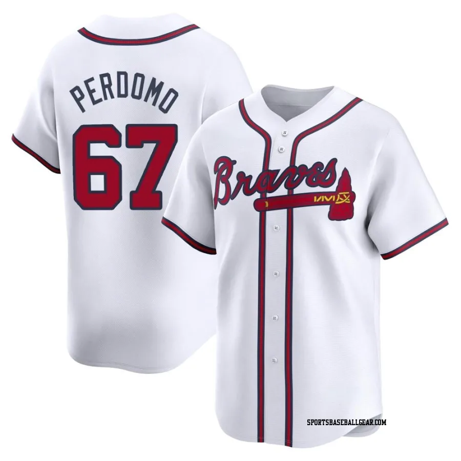 Angel Perdomo Youth Atlanta Braves White Limited Home Jersey