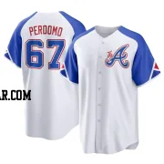 Angel Perdomo Youth Atlanta Braves White Replica 2023 City Connect Jersey