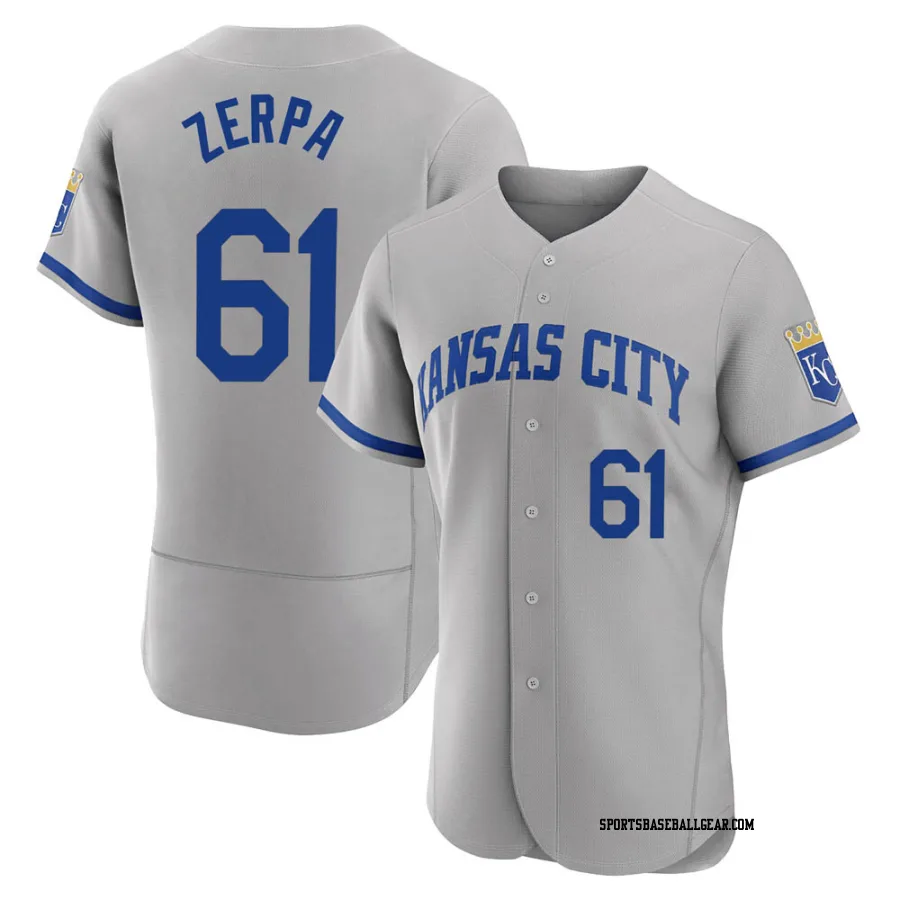 Angel Zerpa Men's Kansas City Royals Gray Authentic 2022 Road Jersey